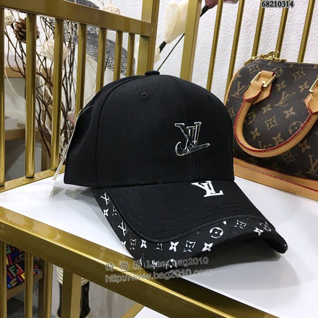 LV男女同款帽子 路易威登重工刺繡棒球帽鴨舌帽  mm1395